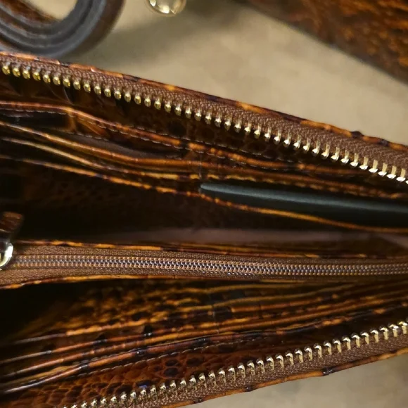 Brahmin Brown Crocodile Embossed Handbag - Picture 11 of 11